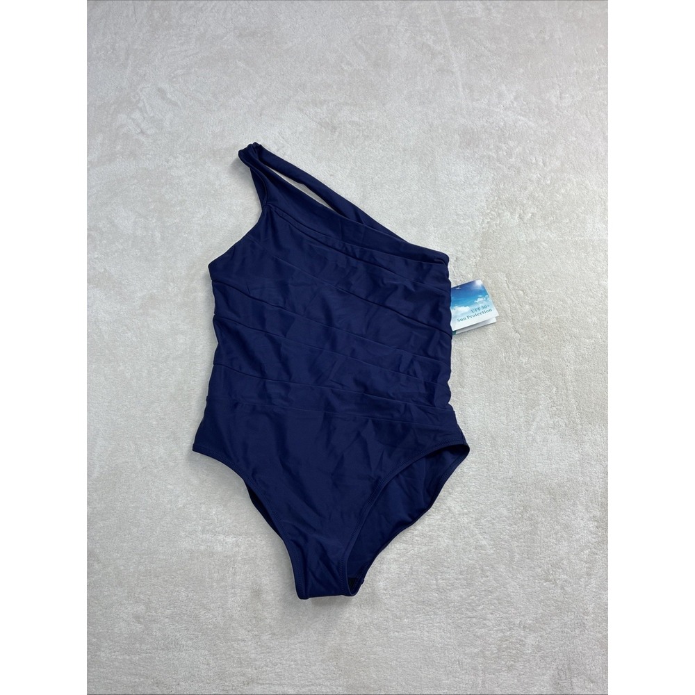 Willit Women's UV UPF 50+ One Shoulder‎ Navy Swimsuit  Xl NWT One Piece